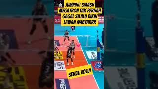 Jumping Smash Megatron Selalu Bikin Lawan Ambyar😁 shortsfeed volleyball fypシ゚ viral trending [upl. by Donelle246]