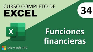 34 Curso Excel Funciones financieras [upl. by Murry]