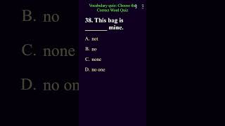 Vocabulary Quiz part13 Choose the Correct Word english quiz grammar TFE [upl. by Eneroc423]