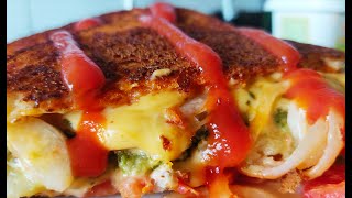 😋Three layer cheeze sandwich breakfast sandwich recipe easy amp super yummy breakfast recipe😍 [upl. by Handel]