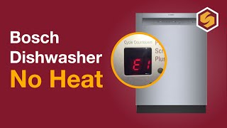 Troubleshooting a Bosch Dishwasher E1 Error Code [upl. by Derk]