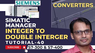 Siemens PLC Training 40  Integer to Double Integer Conversion in Siemens PLC  Converters in PLC [upl. by Eteragram]