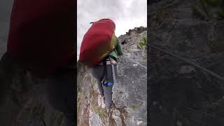 Climbing a via ferrata near Cortina Italy [upl. by Goldshlag]