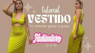 DIY COMO HACER VESTIDO CON DRAPEADO EN LA ESPALDAVESTIDO LICRADO ABERTURA EN ESPALDA [upl. by Childs]