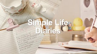 Simple Life Diaries ⋆𐙚₊˚⊹♡ 2024 reset desk makeover journal setup [upl. by Aenat]