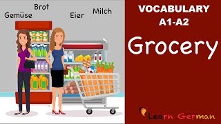 Learn German Vocabulary  25 useful Food items in everyday life  Lebensmittel [upl. by Marwin]