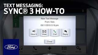 SYNC 3 Text Messaging  SYNC 3 HowTo  Ford [upl. by Eanar654]