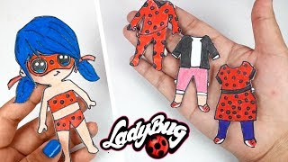 Muñeca de papel Ladybug como hacer su ropa de papel  ✂️ Crafty DIY Reciclaje [upl. by Bald]