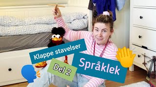 Klappe stavelser del2  Språklek  Fonoetikk  Lek og lær  Leseøvelse  Norsk [upl. by Leugimesoj]