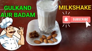 Gulkand amp Badam Milkshake Recipe in Hindi  Almond amp Rose Petal Jam Milkshake Recipe  RAW Kitchens [upl. by Nnylirehs]