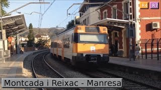 Rodalies Barcelona  Montcada i Reixac  Manresa R4  R7  R12  Renfe 447 [upl. by Rawlinson]