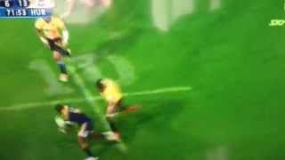 Maa Nonus hit on Malakai Fekitoa Hurricanes vs Highlander 2015 [upl. by Stralka]