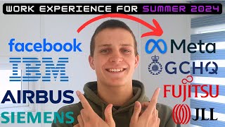 Best work experience for summer 2024  Meta Airbus GCHQ IBM [upl. by Armbruster]