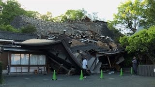 Historic Kumamoto castle damaged by powerful Japan quakes [upl. by Kristi]