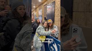 Alyssa Milano CHARMED with fans after the broadway show “CHICAGO” in New York зачарованные [upl. by Resee]