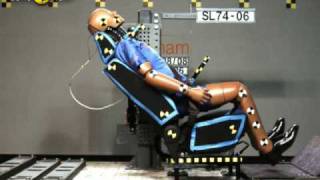 Euro NCAP  Rear impact Whiplash test  Rating Poor [upl. by Robaina615]