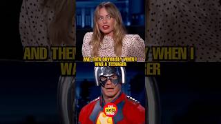 Margot Robbie History With John Cena 😂🤣 shorts [upl. by Iclek]