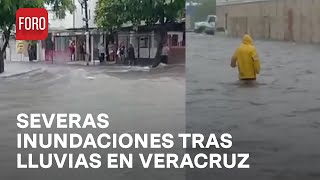 Veracruz Fuertes lluvias provocan graves inundaciones  Las Noticias [upl. by Dubenko]