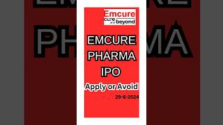 Emcure Pharmaceuticals IPO Review shorts ipo [upl. by Yelsnya208]