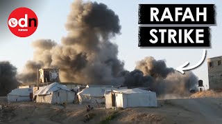 Camera Crew Captures Moment IDF Missile Strikes Close to Refugee Camp [upl. by Berkin]