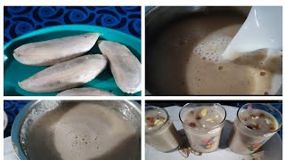 Banana Milkshake  Musa Balbisiana Milkshake  Bimkolor Juice Assam Recipe [upl. by Bainbrudge449]