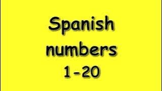 Spanish Numbers  Count to 20 song [upl. by Dupaix236]