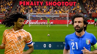 Pirlo vs Gullit Penalty Shootout eFootball Gameplay [upl. by Llenyaj963]