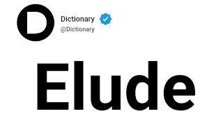 Elude Meaning In English [upl. by Cull971]