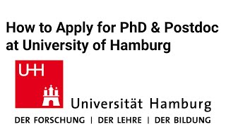 How to Apply for PhD and Postdoc in Germany University of Hamburg [upl. by Flodur]