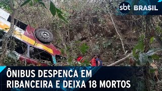 Número de mortos em acidente na Serra da Barriga AL sobe para 18  SBT Brasil 251124 [upl. by Marler]