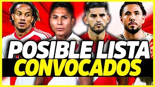 SERÁN 26 CONVOCADOS VIEJOS CONOCIDOS EN LA PRE LISTA DE FOSSATI  SELECCIÓN PERUANA [upl. by Tomas758]