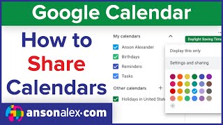 All Ways to Share a Google Calendar  Tutorial [upl. by Darcie]