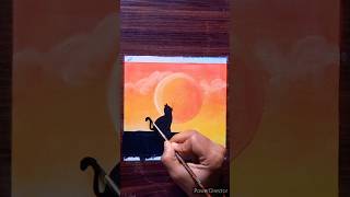 Easy soft pastel scenery 👀😍shorts viralvideo painting [upl. by Ok]