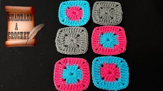 PASO A PASO PARA TEJER CUADRADO A CROCHET [upl. by Oisor]