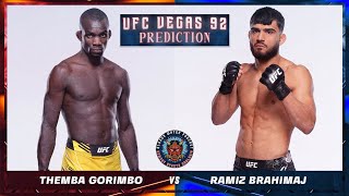 Themba Gorimbo vs Ramiz Brahimaj Prediction  UFCVegas92  Bloody Water Podcast [upl. by Ralaigh]