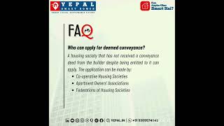 📌Who can apply for Deemed Conveyanceyepalsmarthomes credai deemedconveyance NAREDCO mccia [upl. by Kazue]