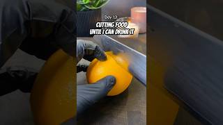 Day 13 Cutting food until it‘s paste🍊 foodcutting choppingboard asmr brainrot fruitcutting [upl. by Anaibaf779]