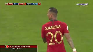 GOLAZO DE RICARDO QUARESMA  PORTUGAL VS IRAN  RUSIA 2018 [upl. by Yurik67]