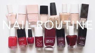 Nail Polish Routine  AtHome Manicure Tutorial Tips and Tools [upl. by Aeila]