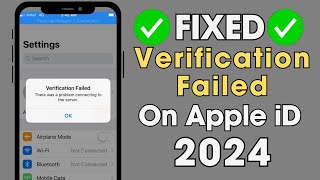 How To Fix Apple iD Verification Failed There Was A Problem To The Server 2024 [upl. by Anilave]