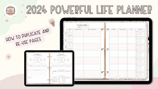 How to duplicate pages  Weekly amp Daily Journal  2024 Life Planner [upl. by Riay60]