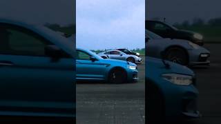 BMW M5 1000hp vs Audi RS3 800hp vs Porsche 911 Turbo S dragrace youtubeshorts credit Carwow bmw [upl. by Sasnett]