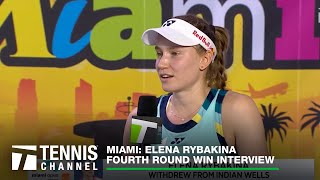 Elena Rybakina Feeling Stronger With Each Match After Being Out Sick  Miami 4R [upl. by Deering]