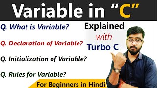 Variable in C Language  Declaration amp Initialization  Rules of Variable  By Rahul Chaudhary [upl. by Oluap]