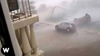 Tragic Horrific Natural Disasters Caught On Camera As Hurricane Milton Passes [upl. by Htebirol]