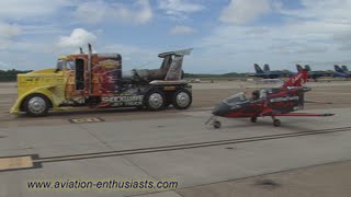 2014 Naval Air Station Oceana Air Show FLS Microjet amp Shockwave Jet Truck race Sunday [upl. by Spain]