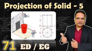 5 Projection of Solid Basics Drawing Process amp Solved Example Explained [upl. by Airbas]