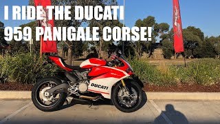 I ride the new 2018 Ducati Panigale 959 Corse [upl. by Avilys]