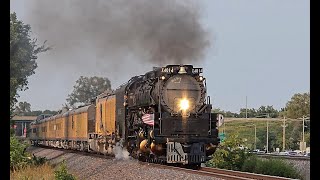 Union Pacific Railroad Big Boy Steam Locomotive 4014 arriving  St Louis MO from Illinois 91024 [upl. by Rabassa]