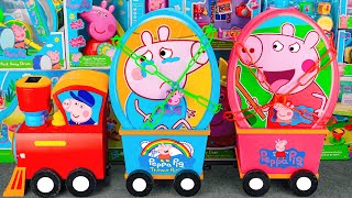 Peppa Pig Mystery Eggs Unboxing Review ASMR  Peppa Pig Train Geogre Pig Egg Lock Peppa Pig Egg [upl. by Kemble]